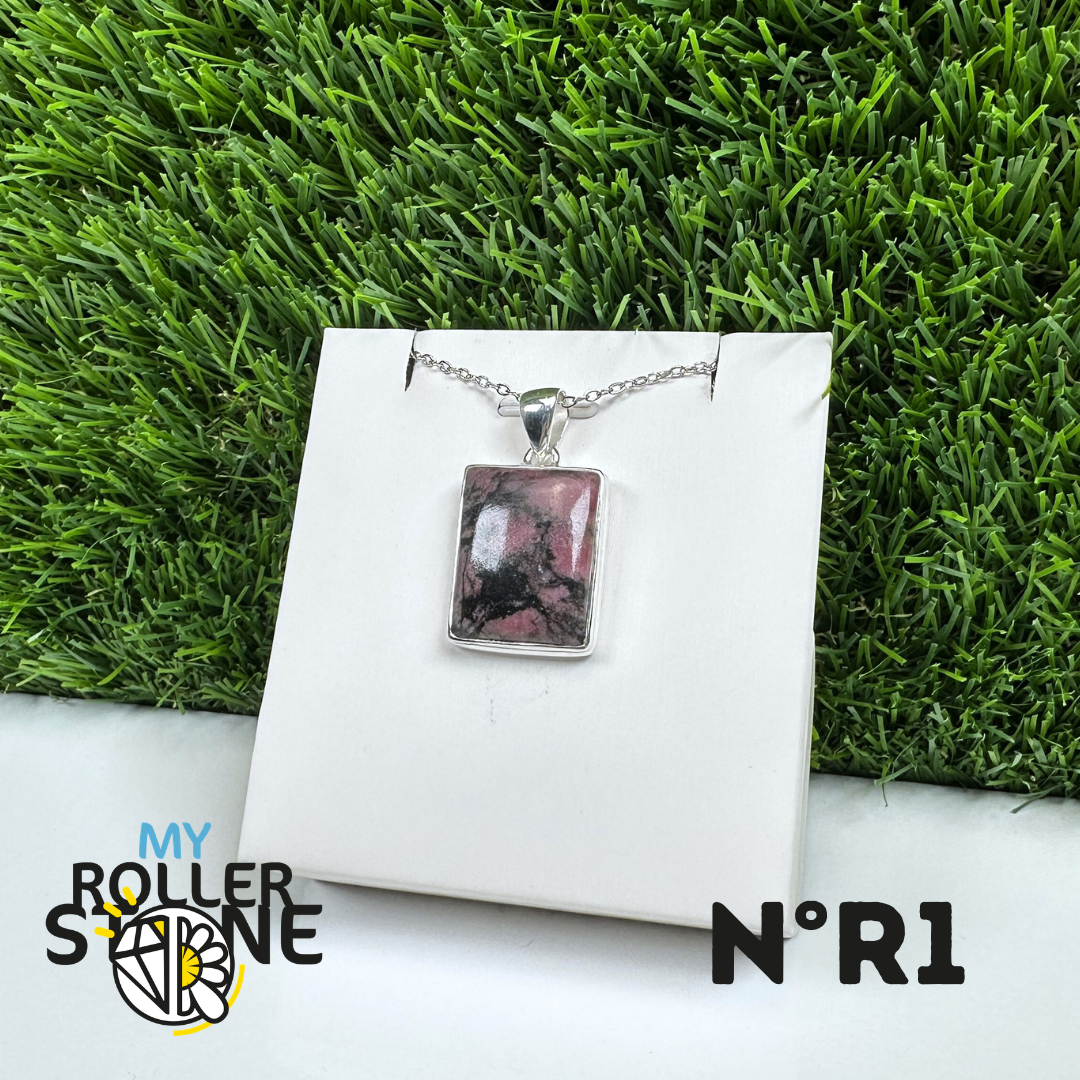 Pendentif Argent Rhodonite Australienne #1
