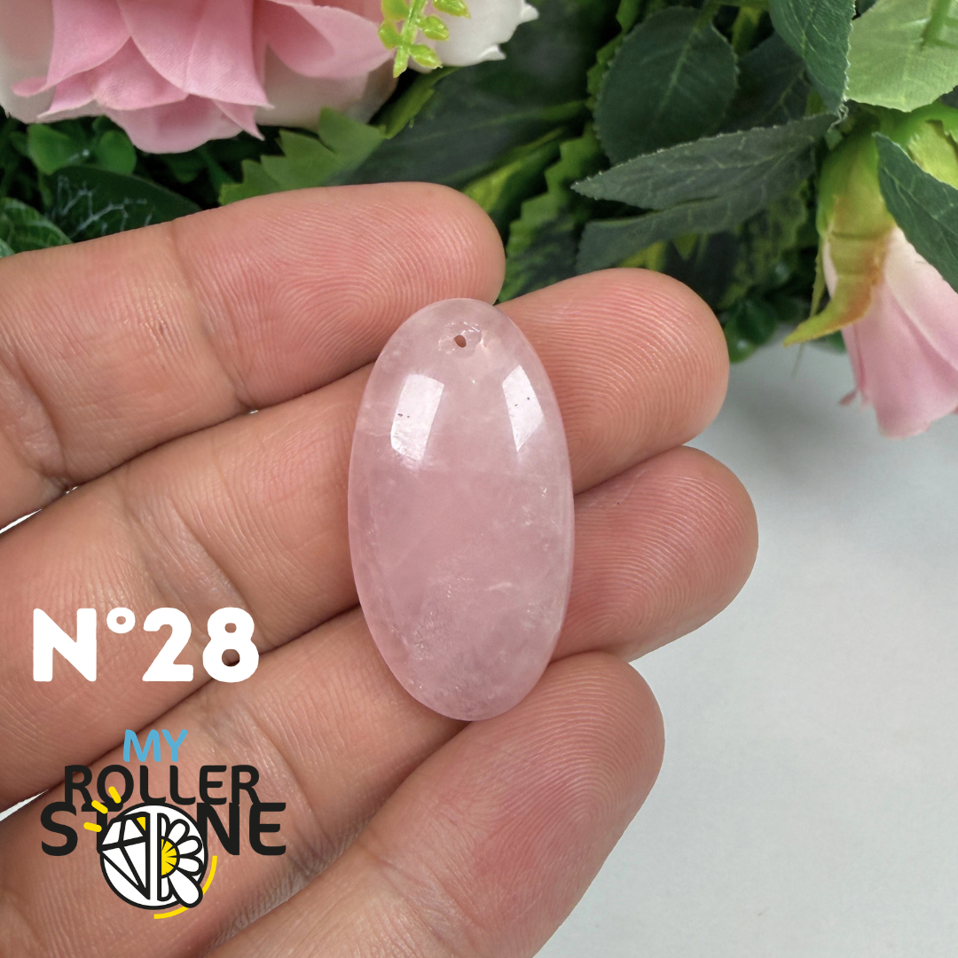 Pendentif percé Quartz rose 5A