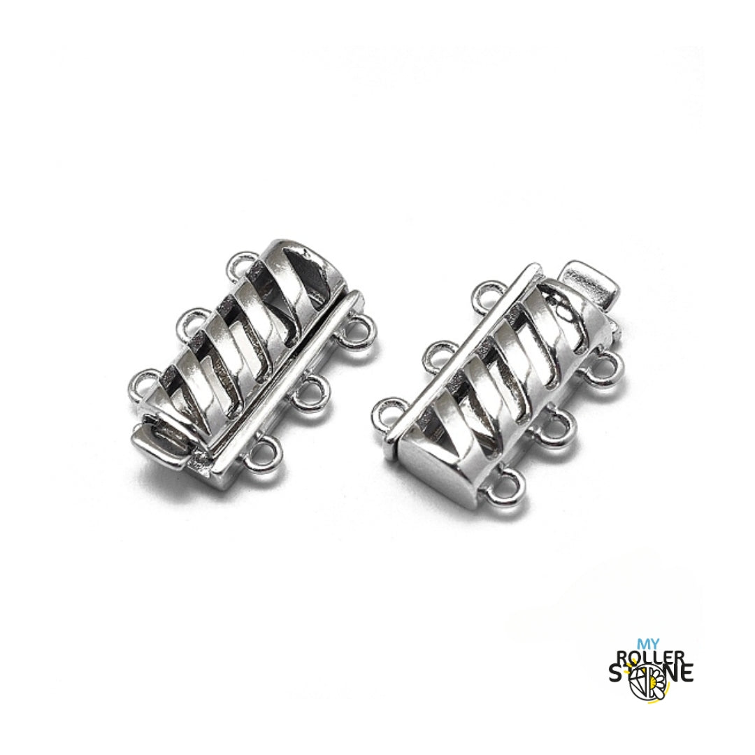 Fermoir Triple Rang Argent 925