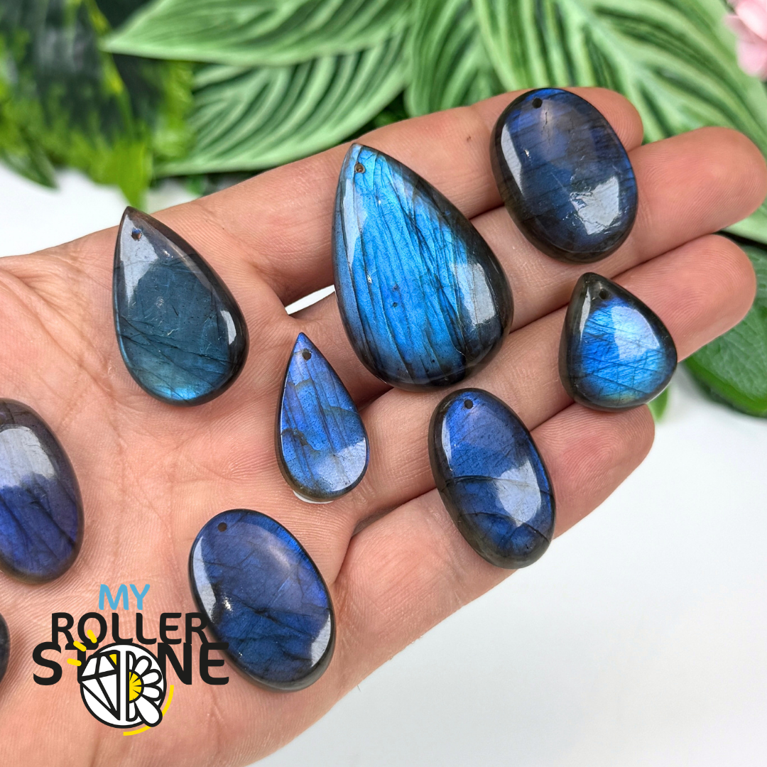 Pendentif Labradorite Blue fire percé 5A