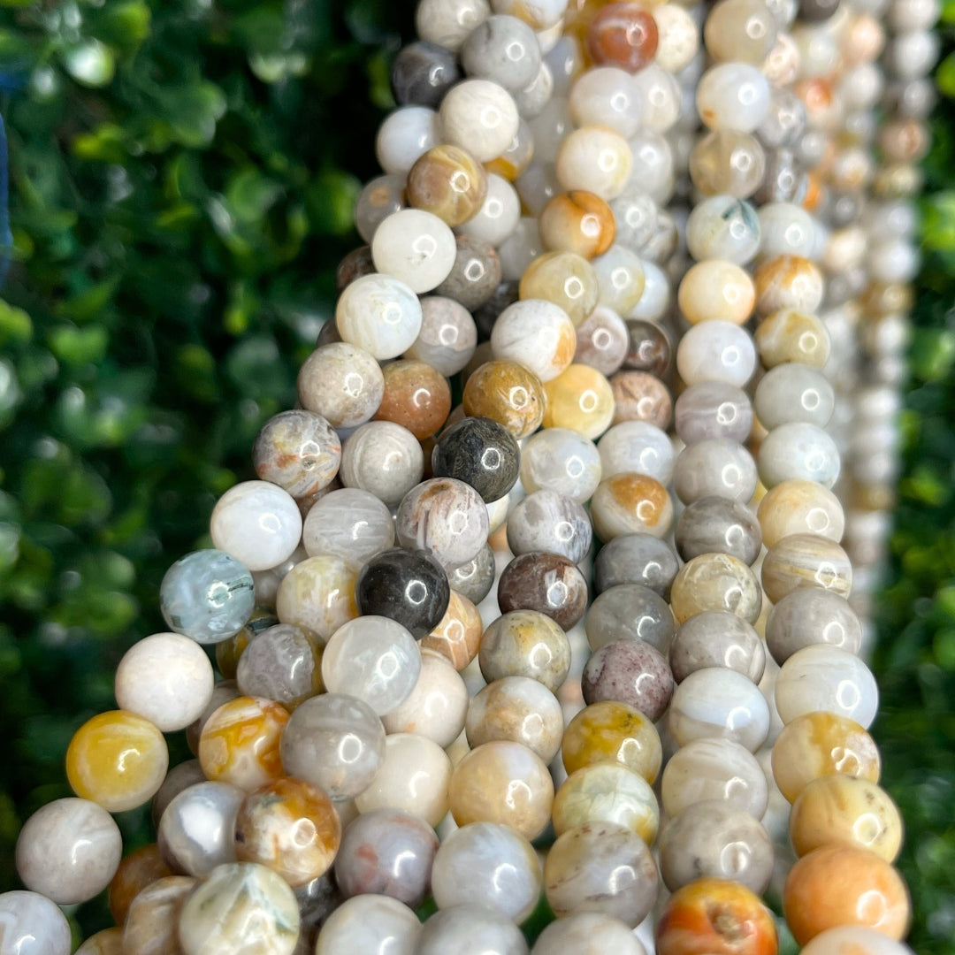 Perle Agate Bambou