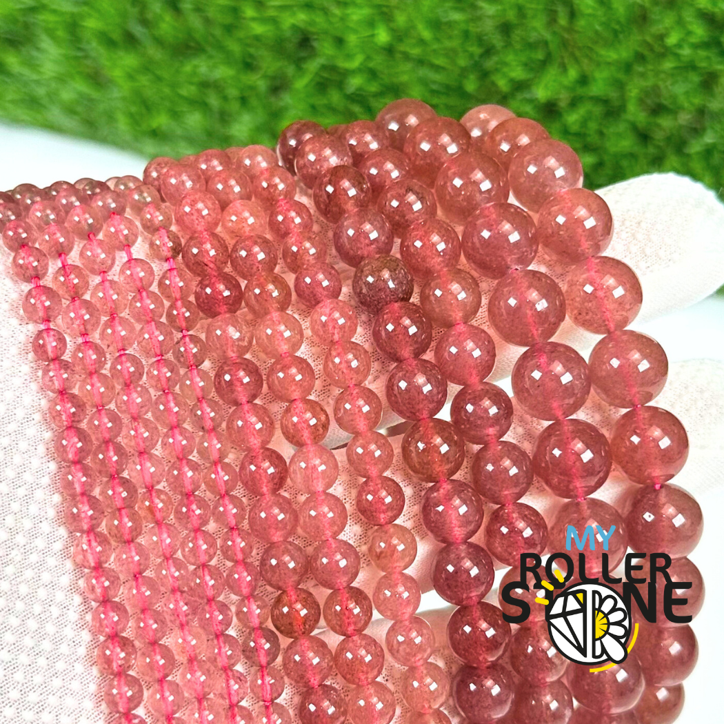 Perle Quartz Fraise Brésil 5A