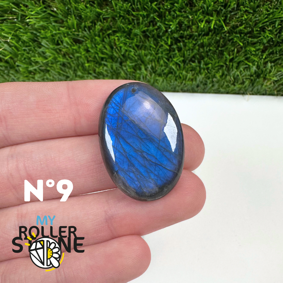 Pendentif Labradorite blue fire percé 7A