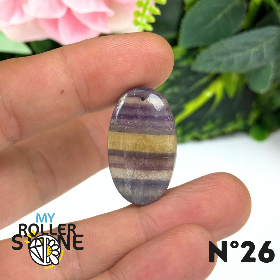 Pendentif percé Fluorite 5A
