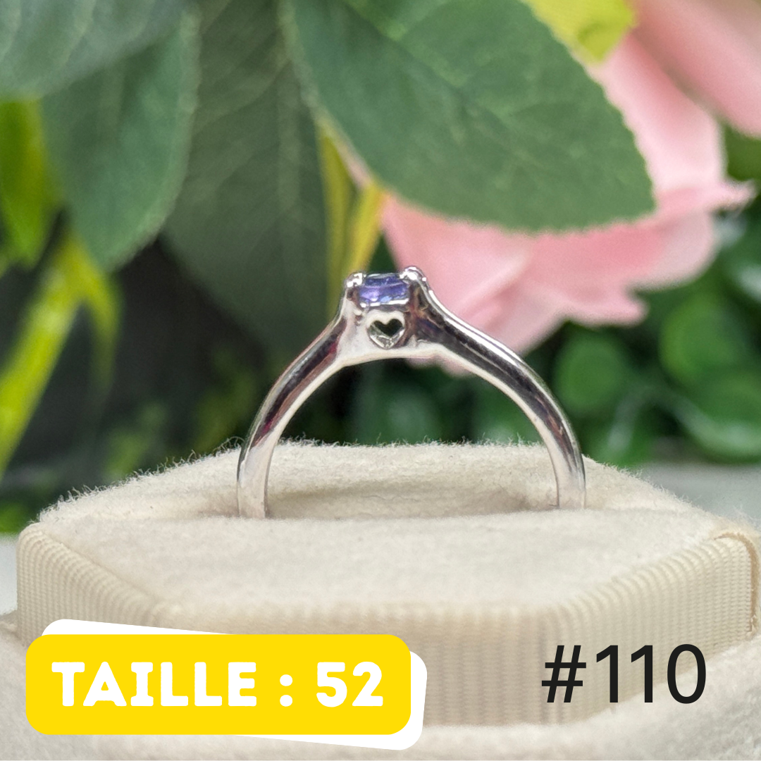 Bague argent 925 tanzanite facettée #R110
