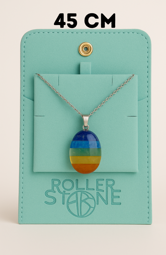 Box pendentif polis couleur argent - 45 cm (Chaîne +Bélière+Boite)