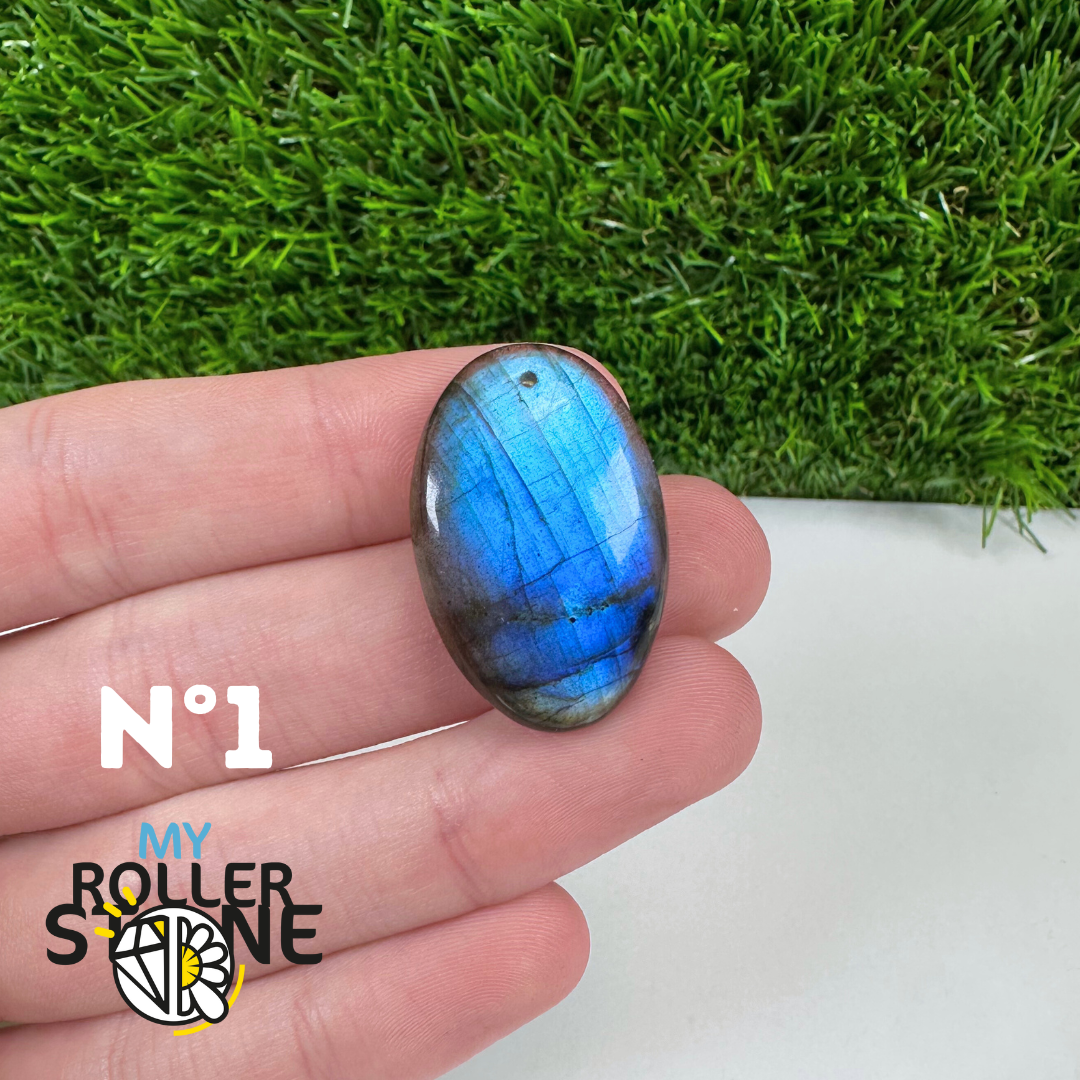 Pendentif Labradorite blue fire percé 5A