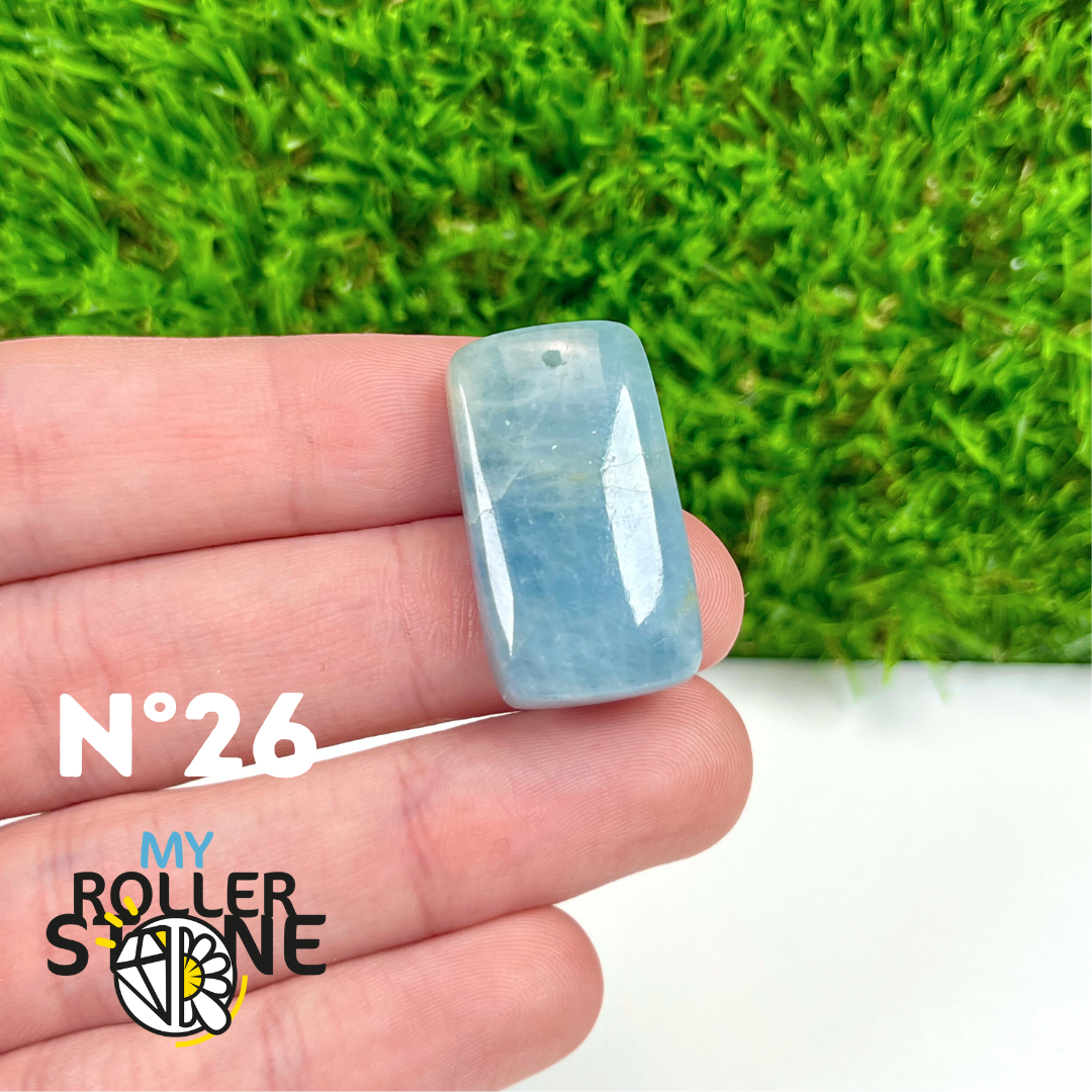 Pendentif Percé Aigue marine 5A