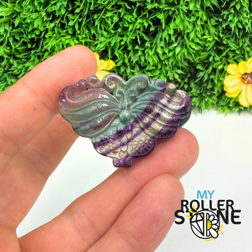 Pendentif Grand papillon Fluorite 