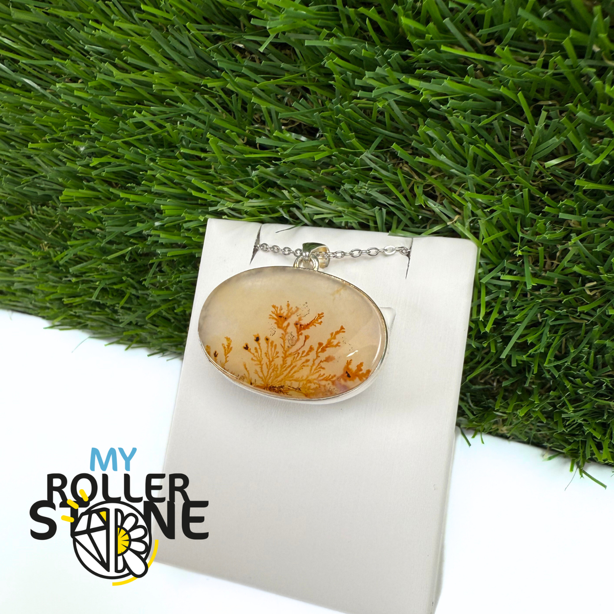 Pendentif Argent Agate Scénic Dendritique #1