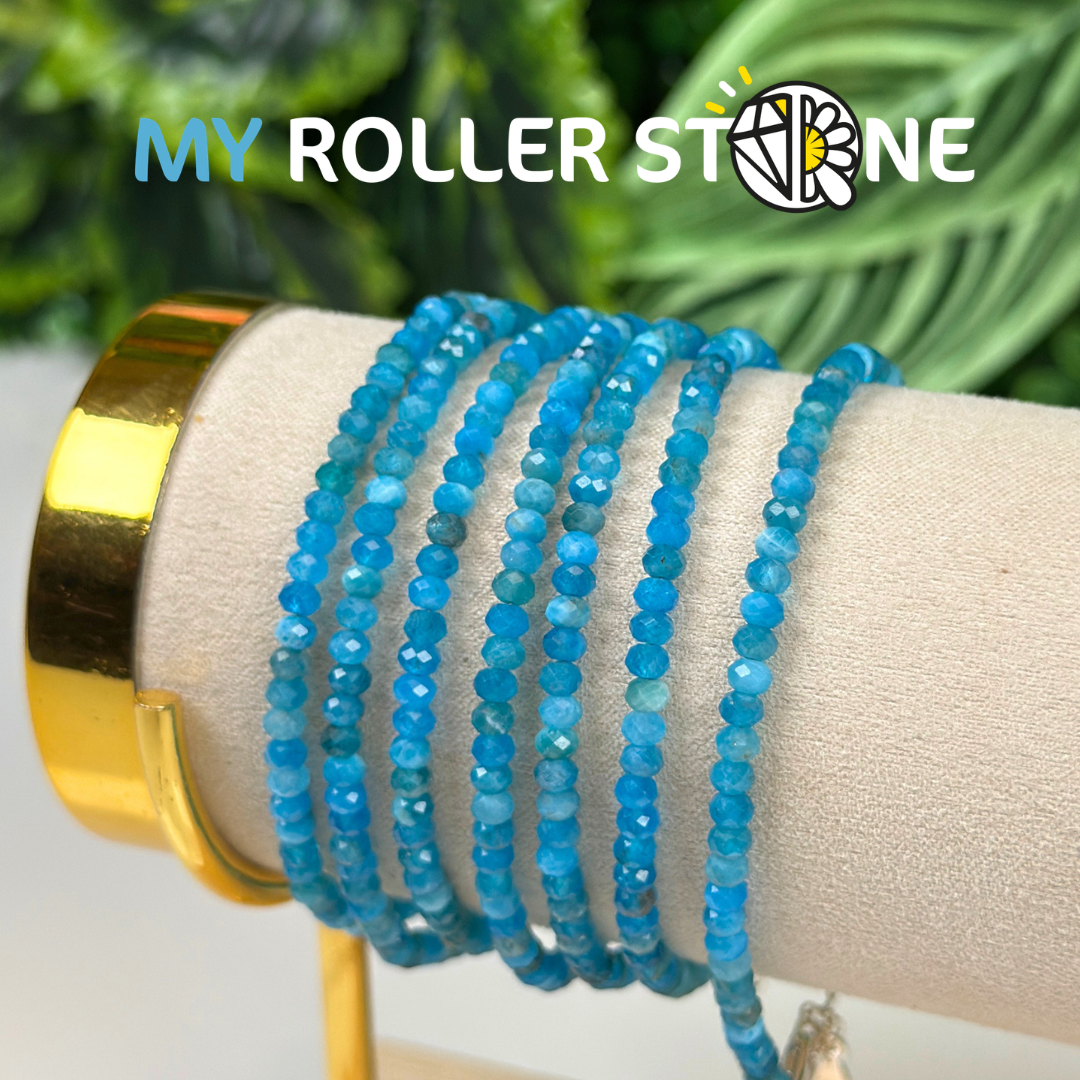 Bracelet Apatite fermoir Argent