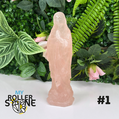 Vierge Marie en Quartz rose
