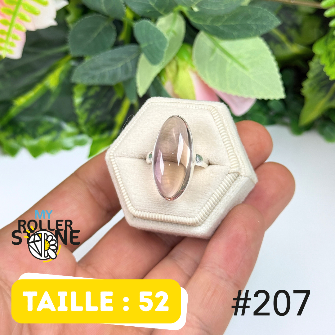 Bague argent amétrine cabochon #R207