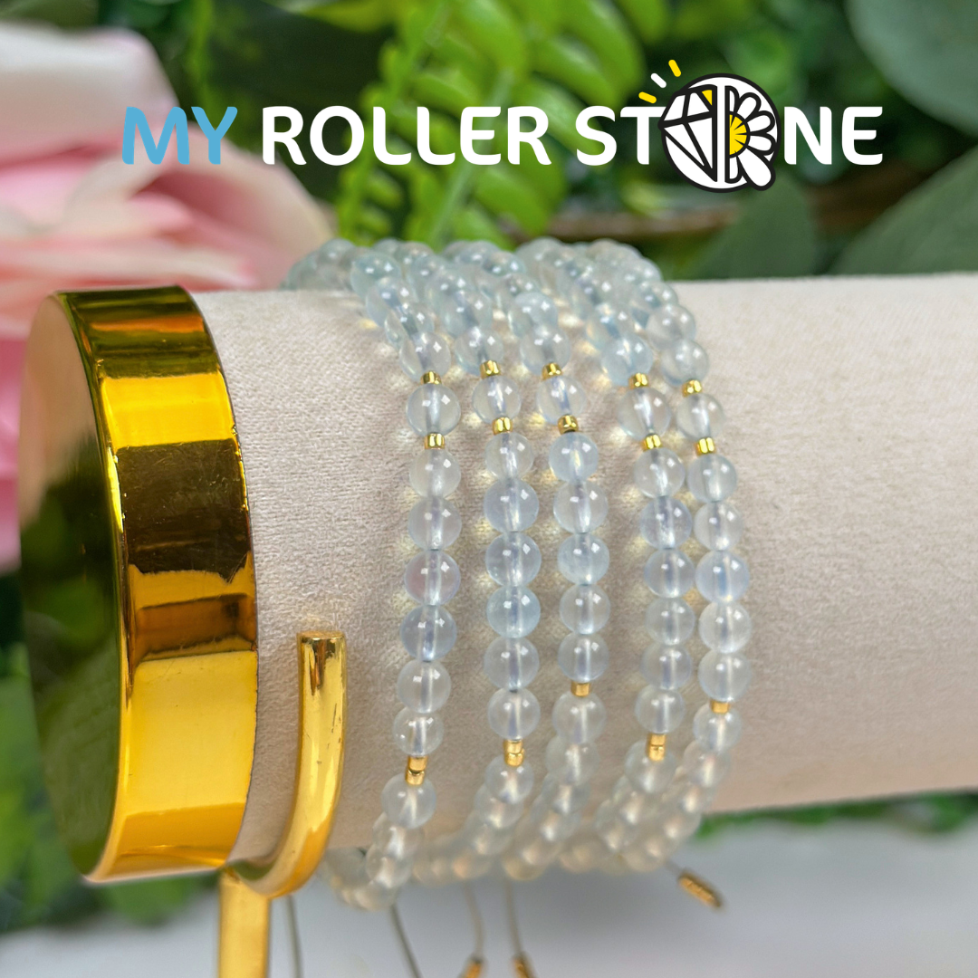 Bracelet Ajustable Aigue-Marine et Miyuki
