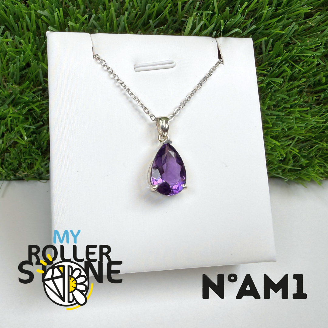 Pendentif Améthyste Facettée Du Brésil (BAIA) #AM1