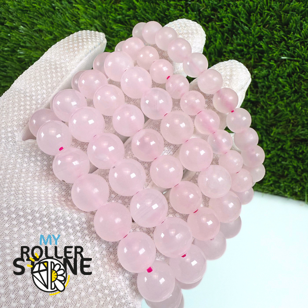 Bracelet en Calcite Mangano rose