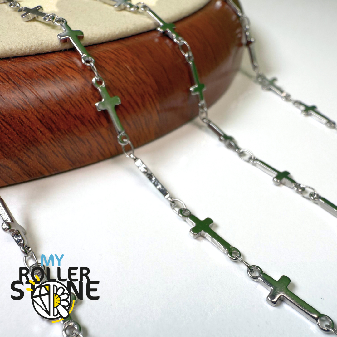 Chaîne Maille Standard Forçat – Acier Inoxydable argentée (Rouleau 10 mètres)