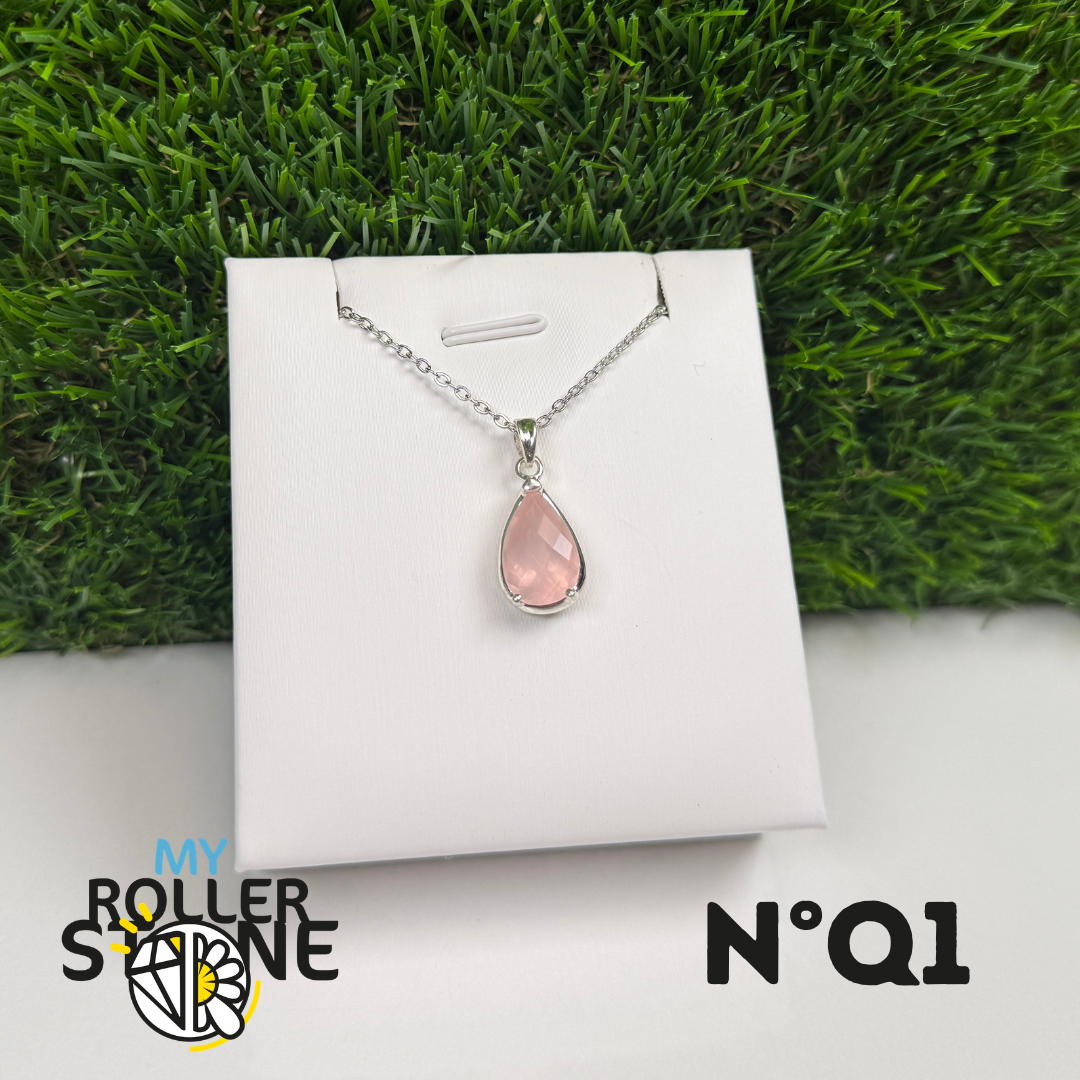 Pendentif Quartz rose Argent 925 #QR1