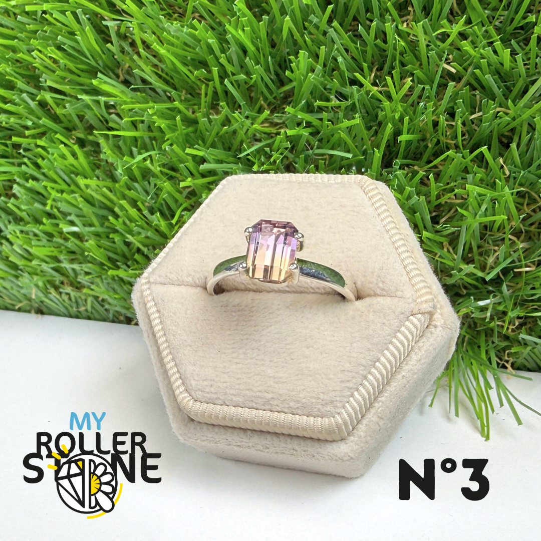 Bague Argent Amétrine #3 (Taille 59)