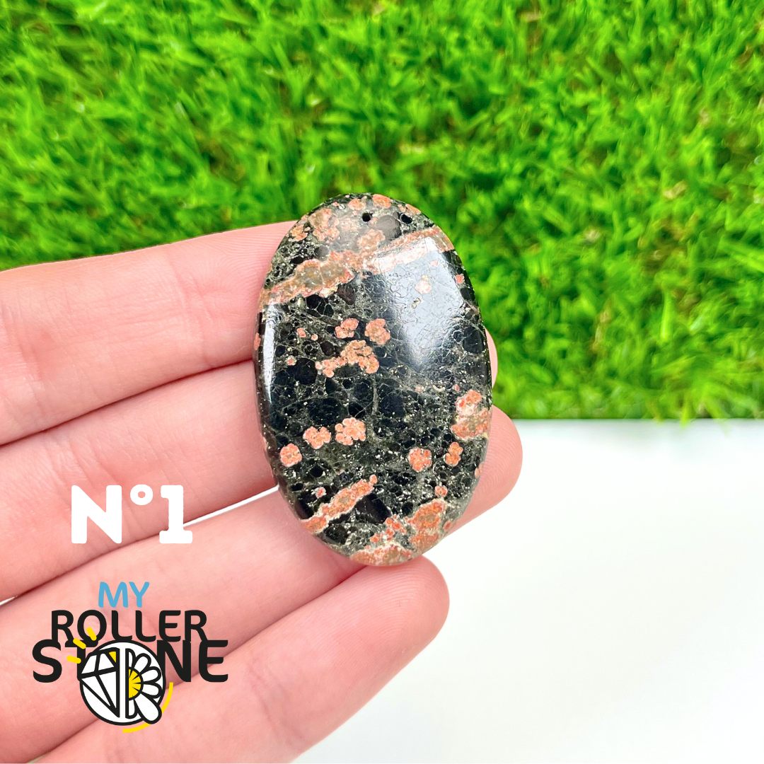 Pendentif Obsidienne Fleurie percé