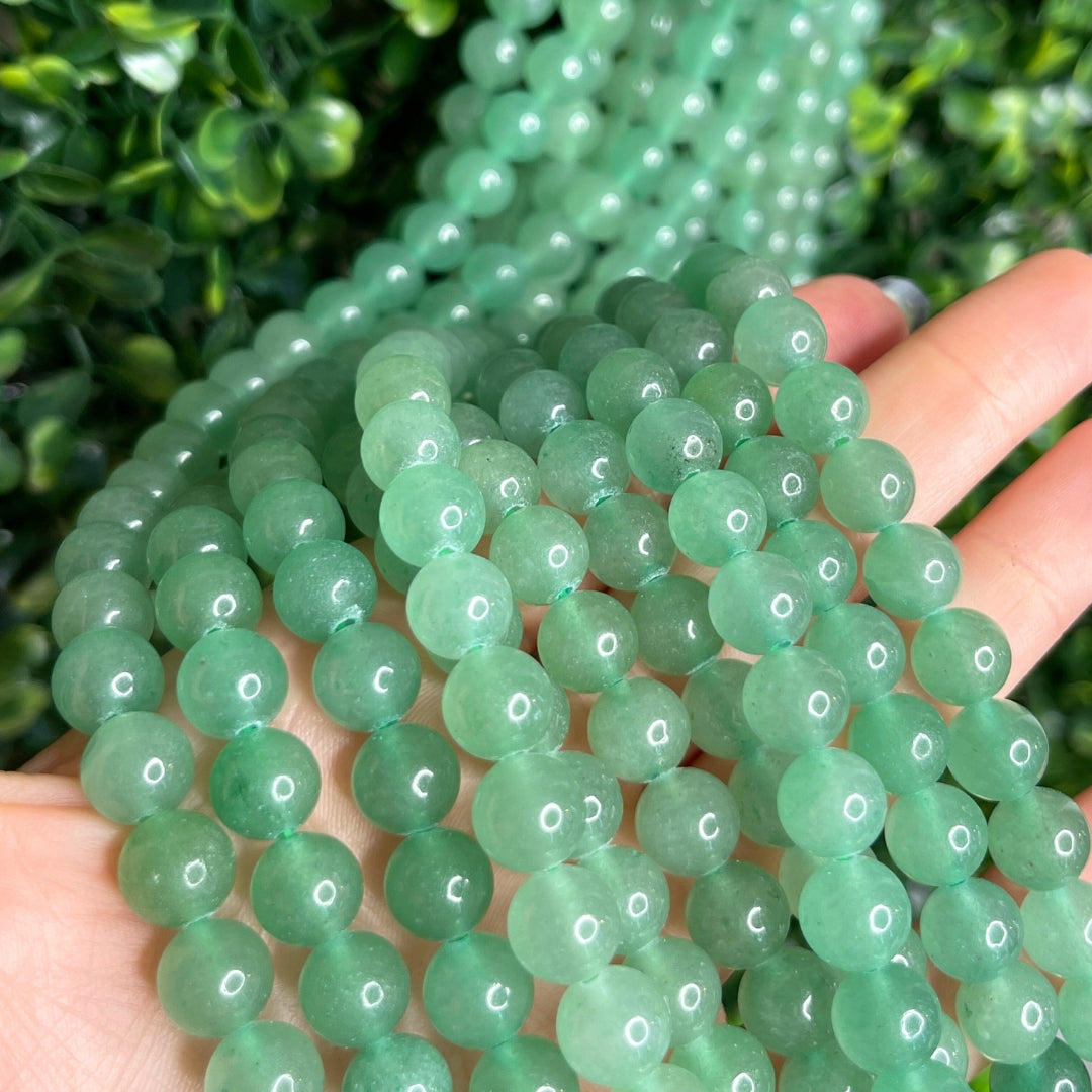 Perles naturelles vendue par 5 Aventurine Verte