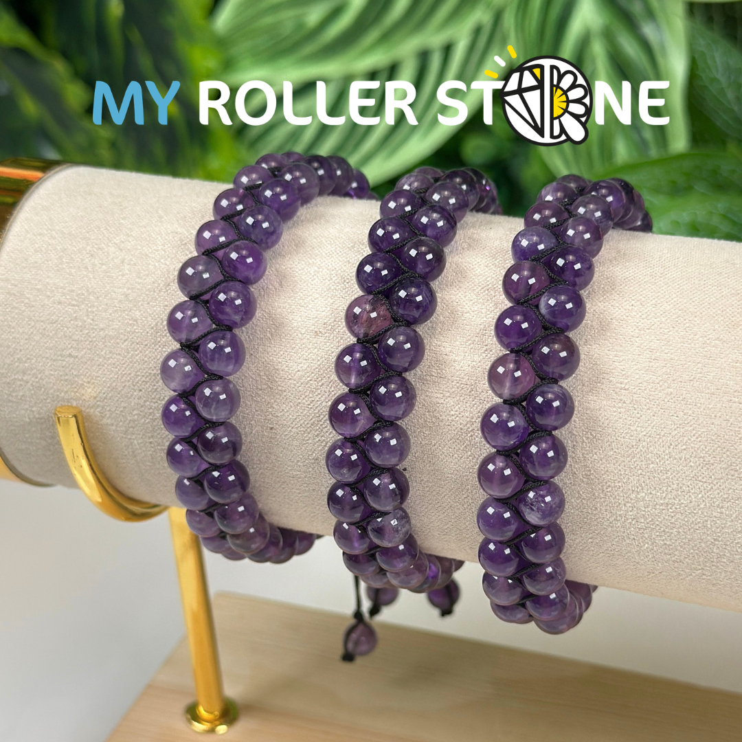Bracelet Ajustable Tressé Améthyste