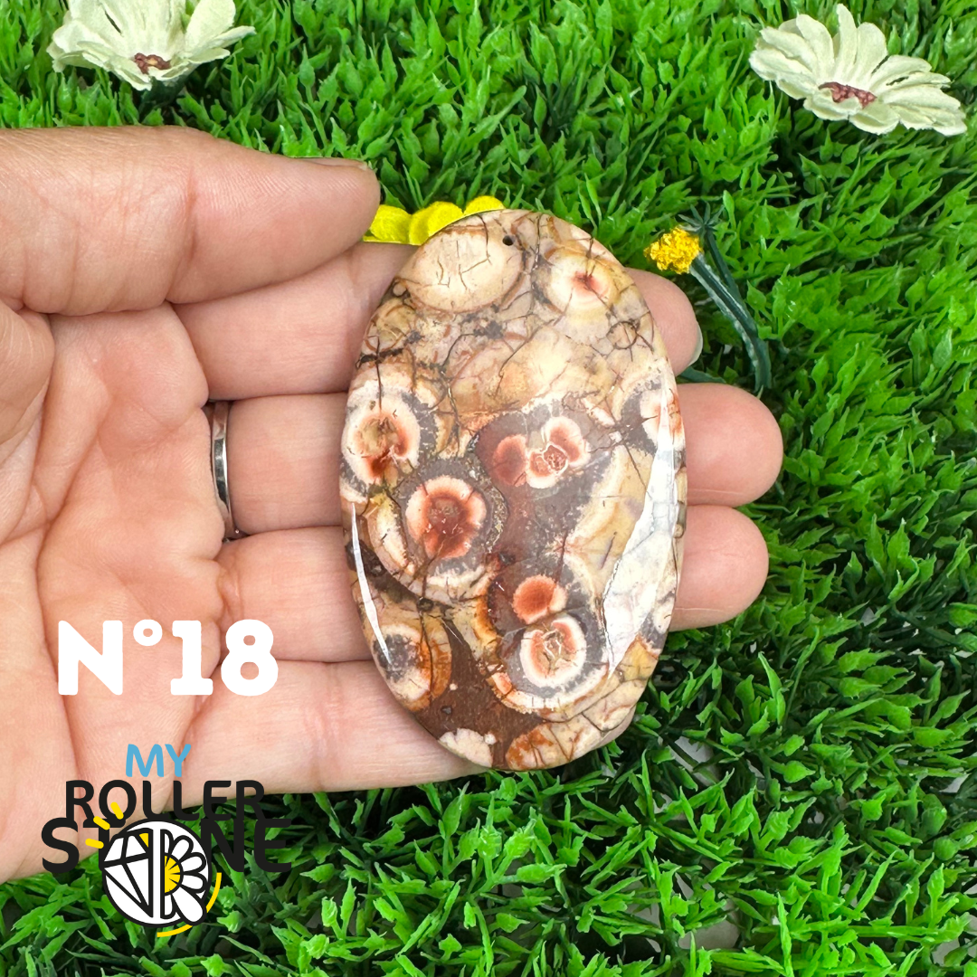 Pendentif Percé en Jaspe Œil d’Oiseau 5A