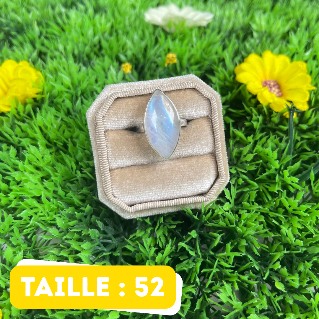 Bague Pierre de Lune Blue Fire #219