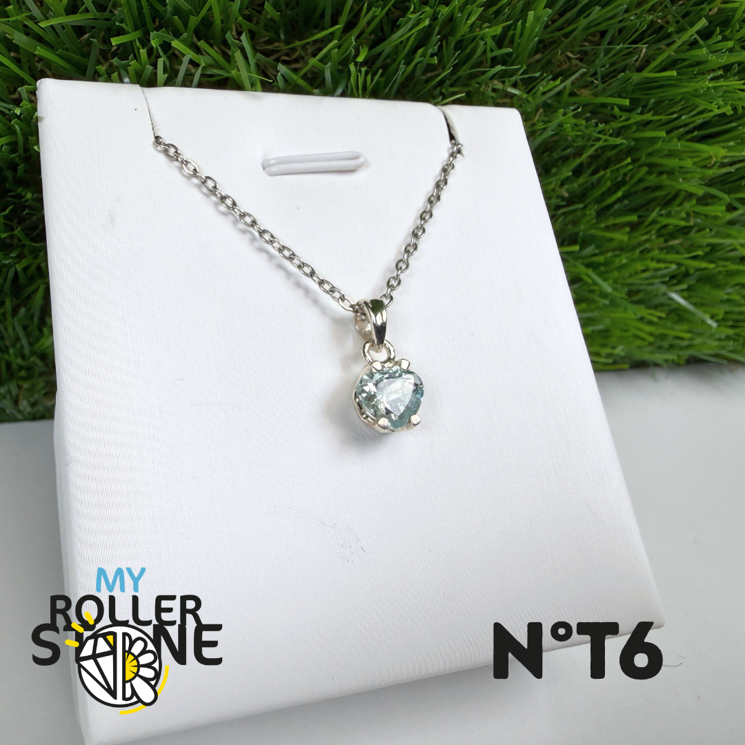 Pendentif Topaze Bleue Argent 925 #6