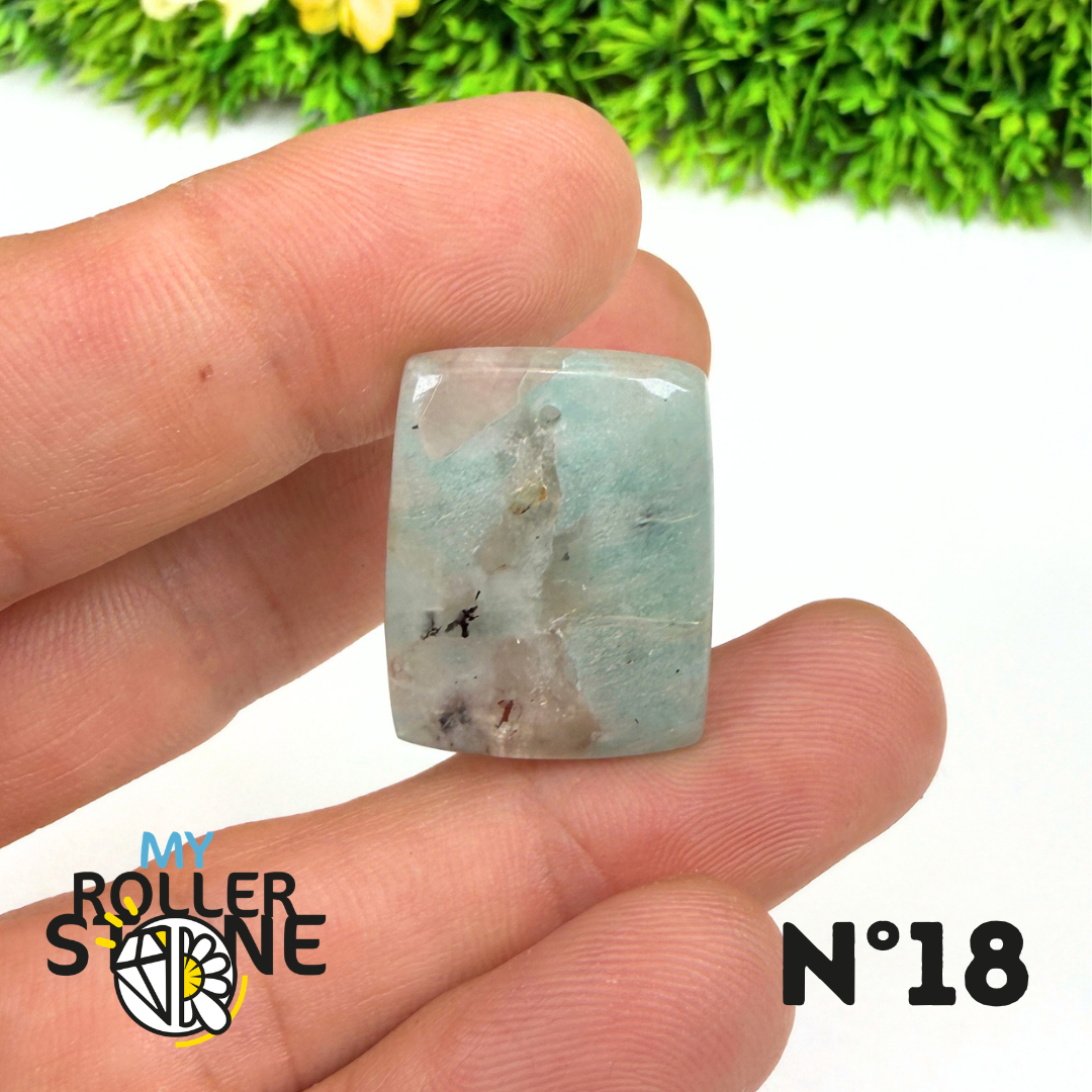 Pendentif Percé Amazonite et Quartz Fumé (Rare)