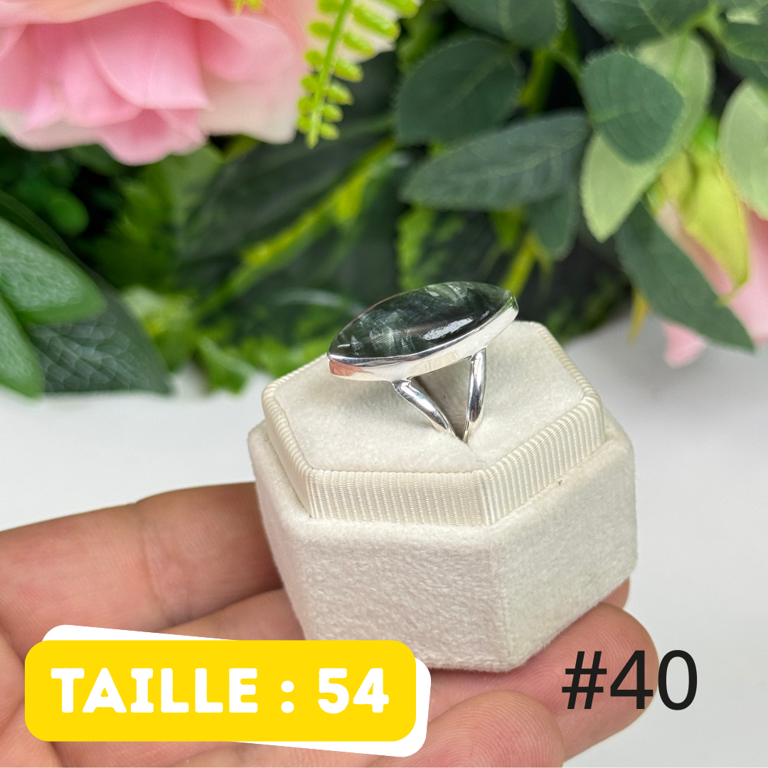 Bague argent 925 séraphinite #PR40