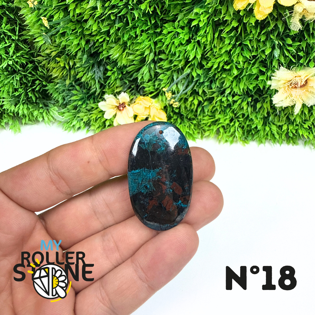 Pendentif Percé Shattuckite avec Cuprite