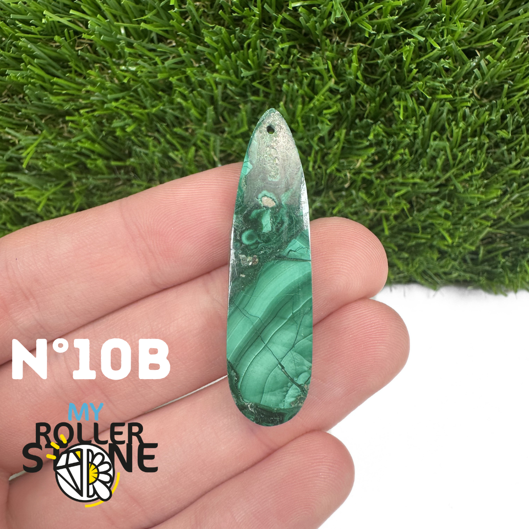 Pendentif Percée Malachite Goutte