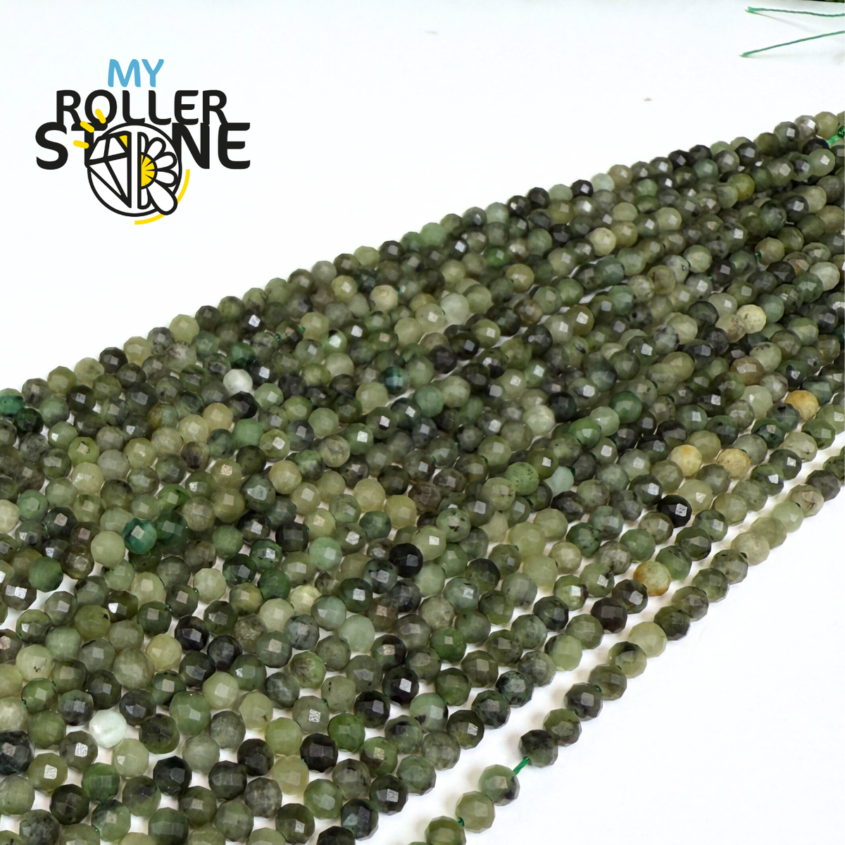 Perle facettée Jade du Canada 4MM