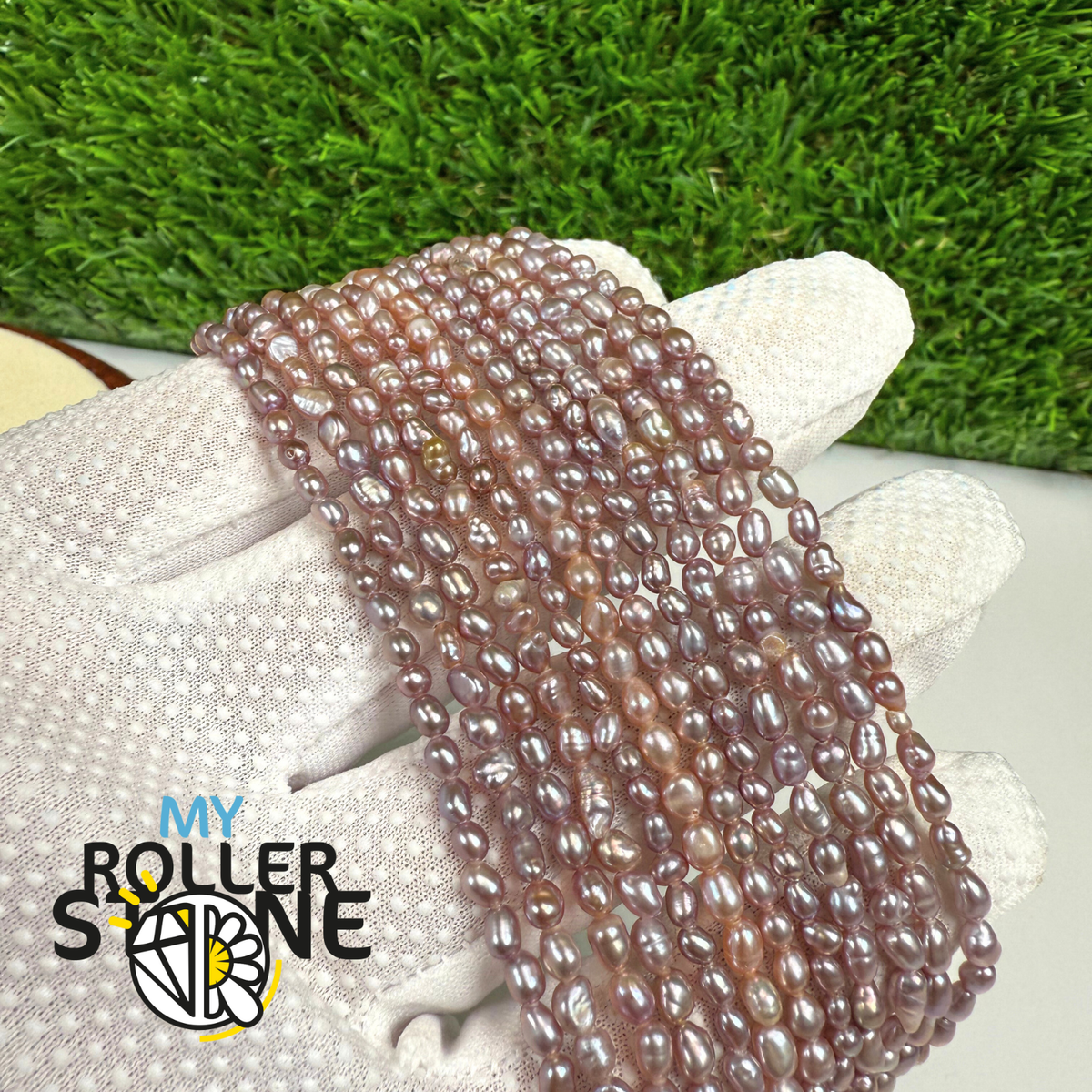 Perles d'eau douce en grains de riz de couleur naturelle de 2 à 3 mm