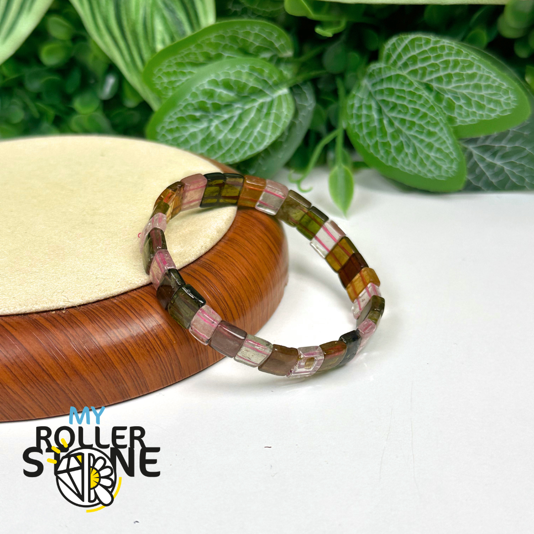 Bracelet Manchette Tourmaline multicolore 5A