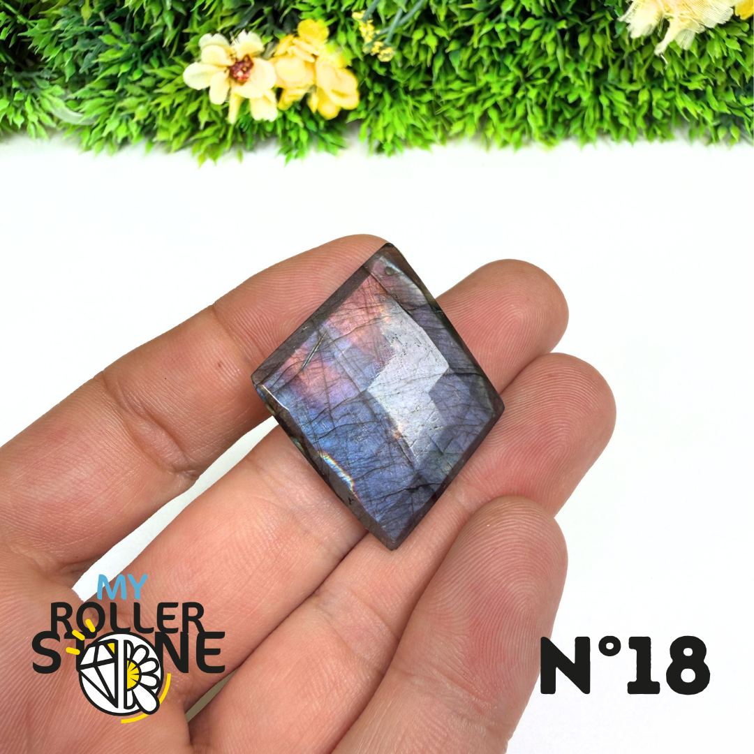 Pendentif Percé Spectrolite Violette