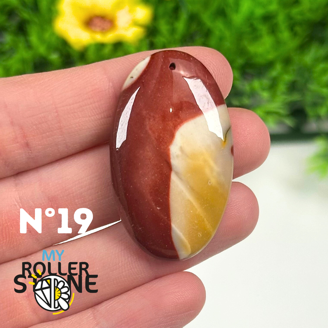 Pendentif Jaspe Mokaite percé 5A