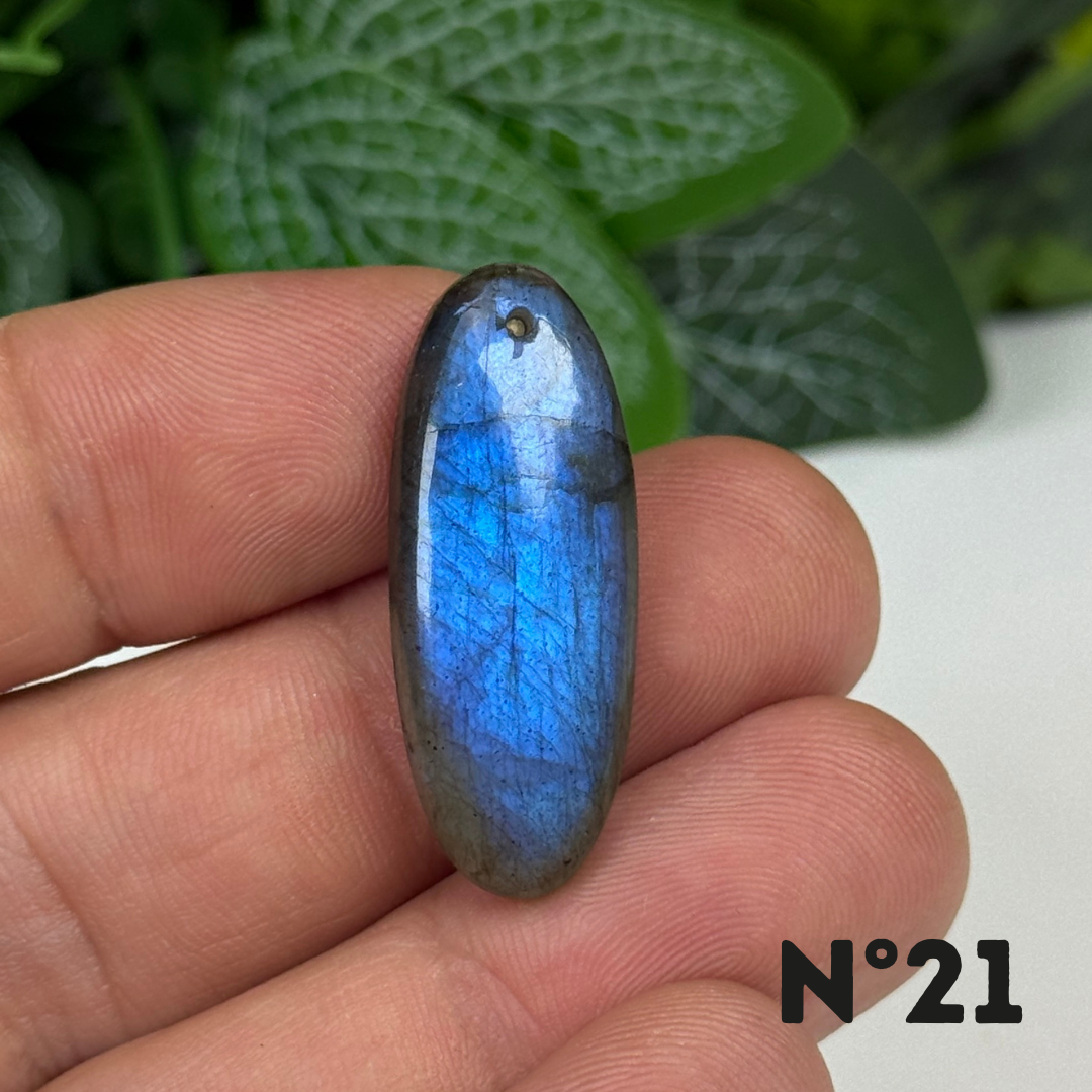 Pendentif Labradorite Blue fire percé 7A
