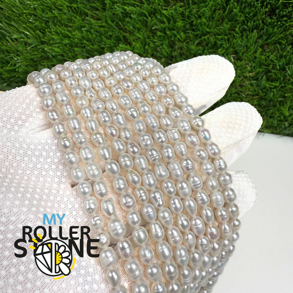 Perles d'eau douce naturelles rainurées de 6 mm