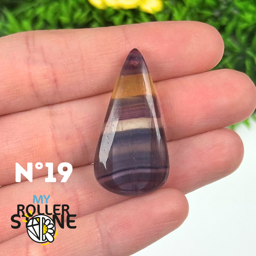 Pendentif percé Fluorite 5A