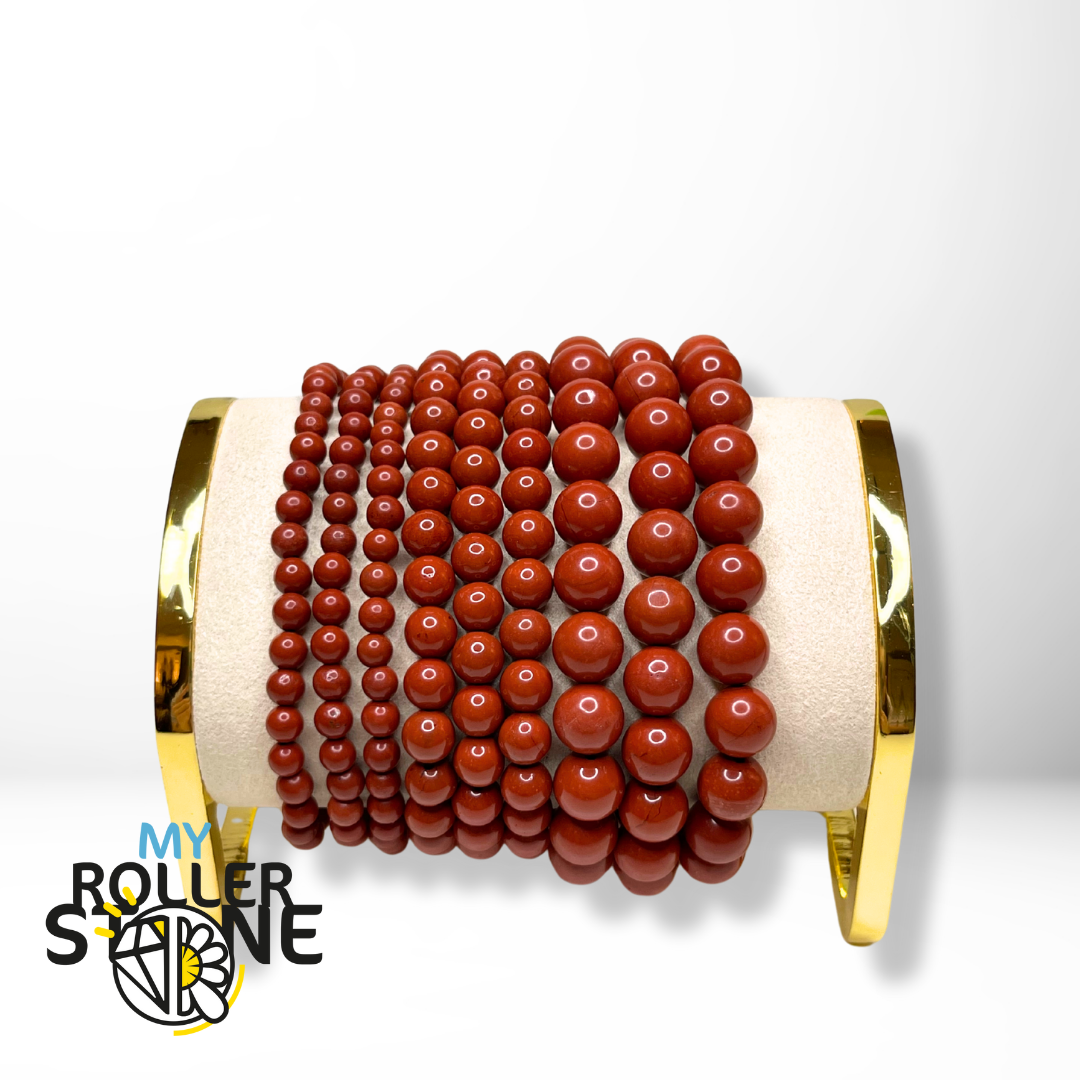 Bracelet Jaspe Rouge 5A