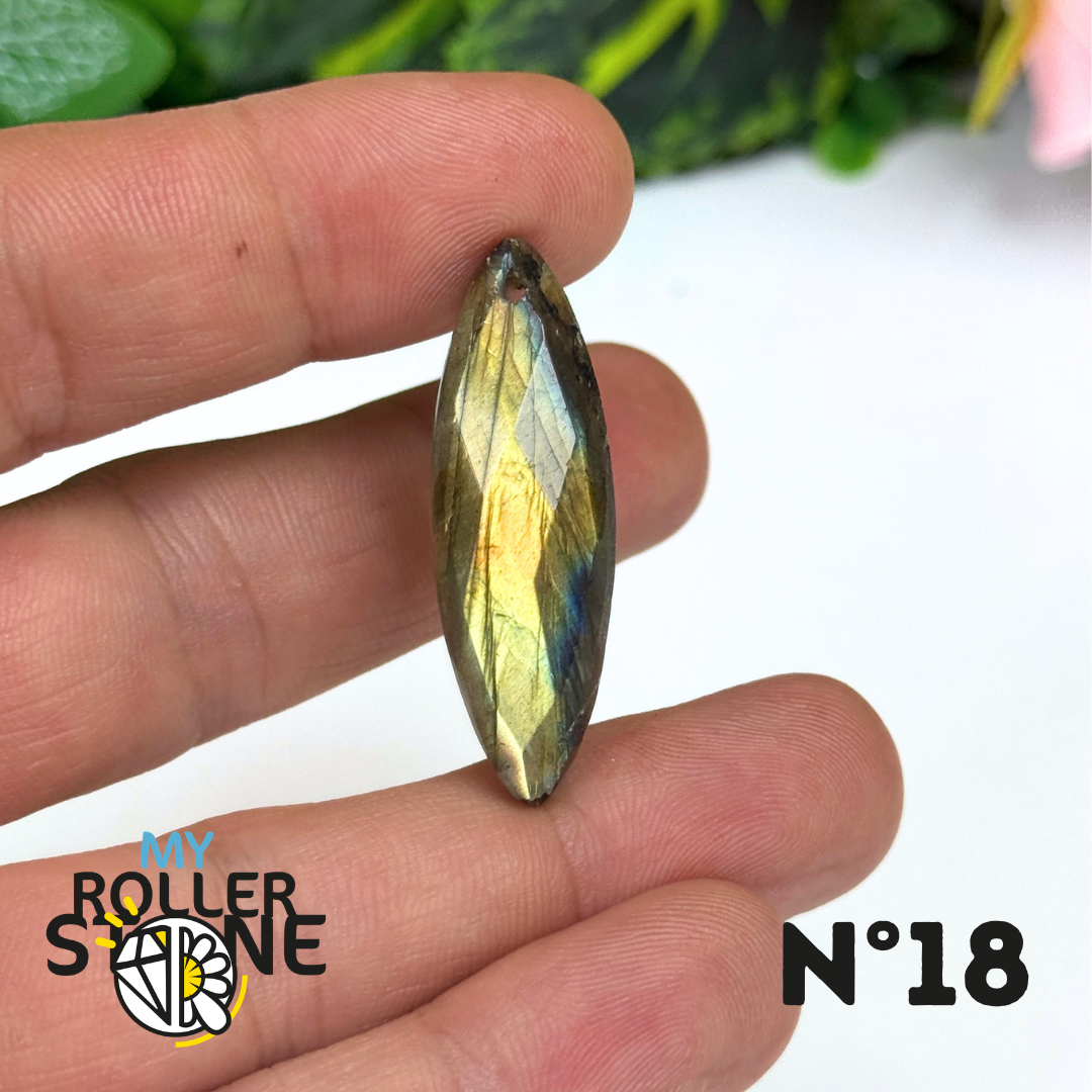 Pendentifs Labradorite Facettée Multi fire 5A