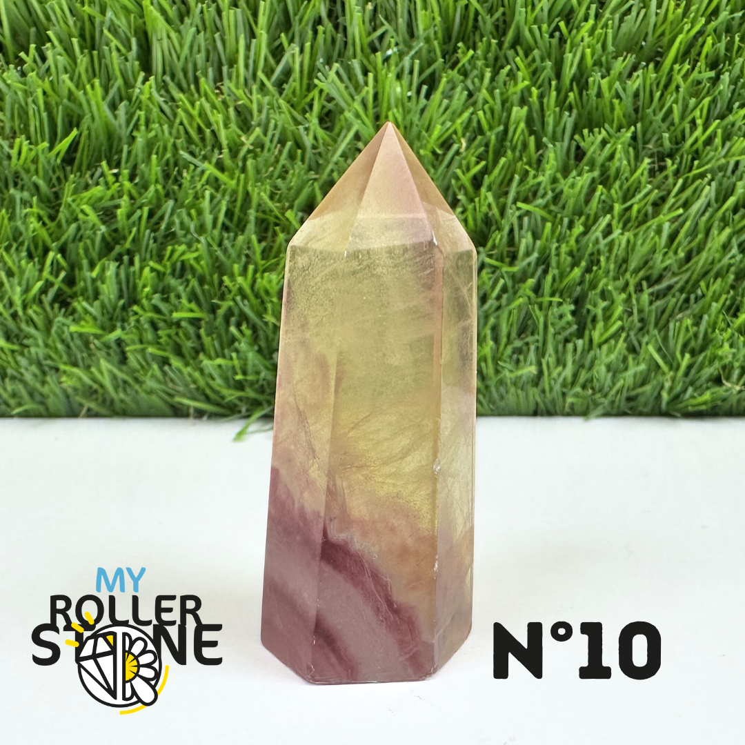 Pointes Pierre Fluorite Arc-en-Ciel Pastel