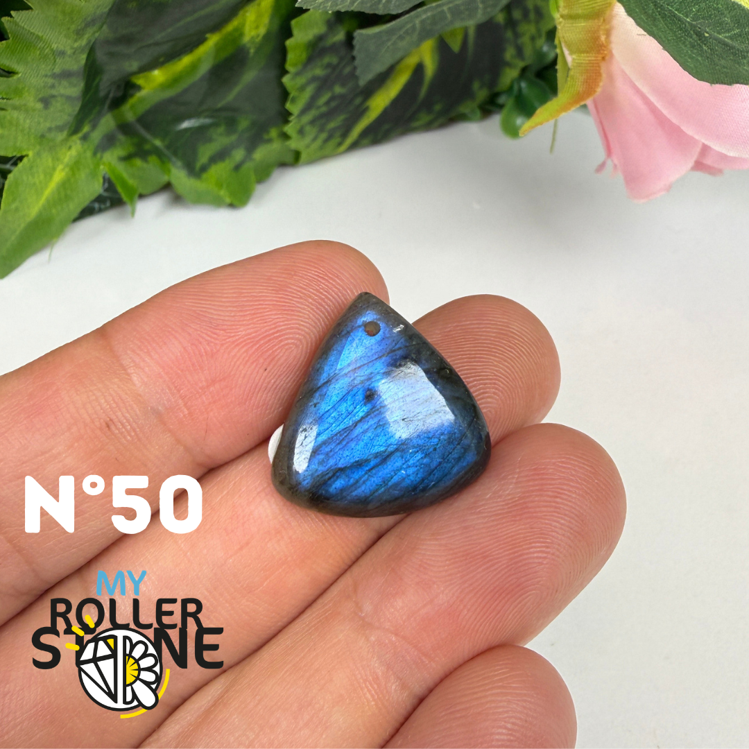 Pendentif Labradorite blue fire percé 5A