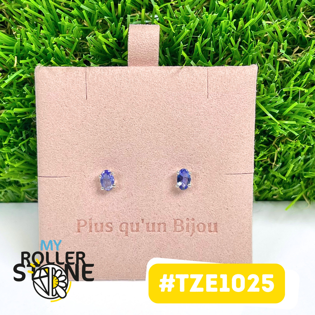 Boucles d'Oreilles Argent 925 Tanzanite  #TZE1025