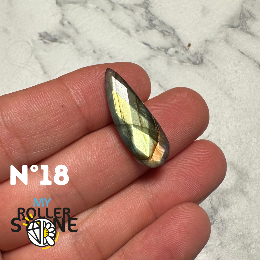 Cabochon Labradorite forme Libre Facettée