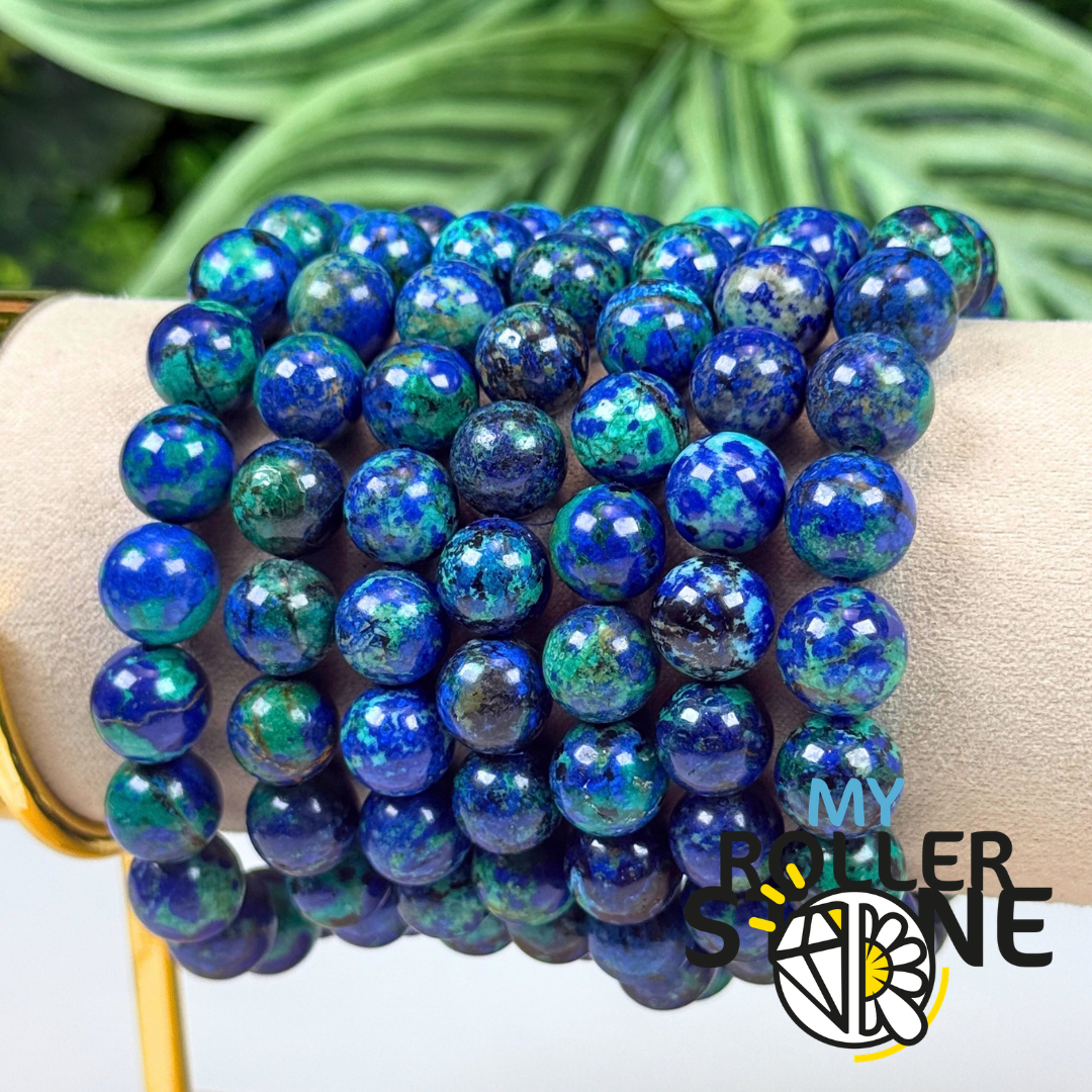 Bracelet en Azurite Chrysocolle 7A
