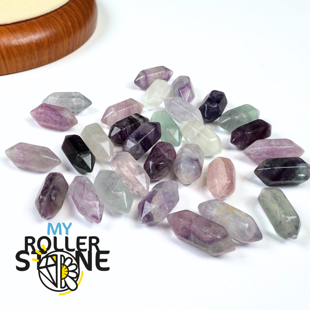 Double Pointe Fluorite Arc-en-Ciel