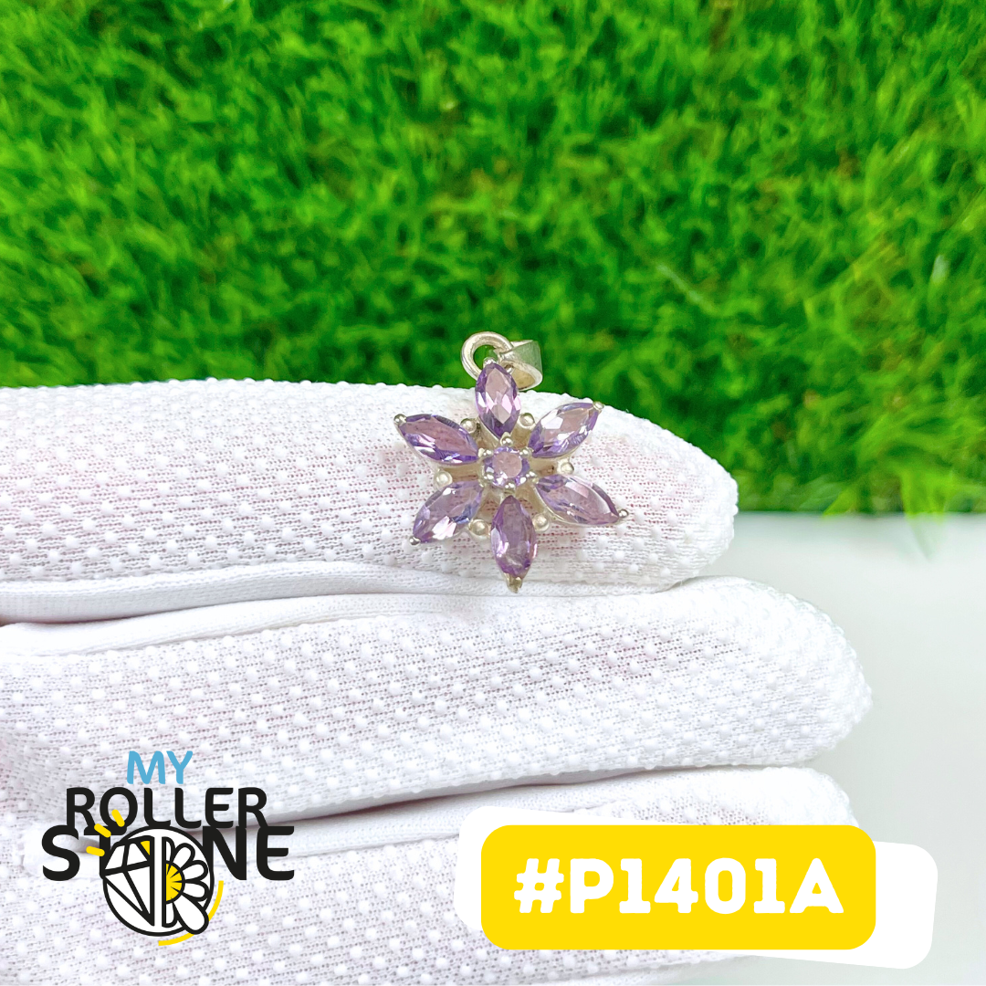 Pendentif Argent 925 Améthyste #P1401A